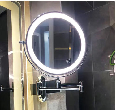 Miroir Grossissant Led Rechargeable Noir Pour Maquillage Et Salle De Bain-Lampe Veilleuse